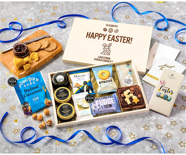 Easter Biscuit, Cheese & Cake Tea Time Letterbox Hamper