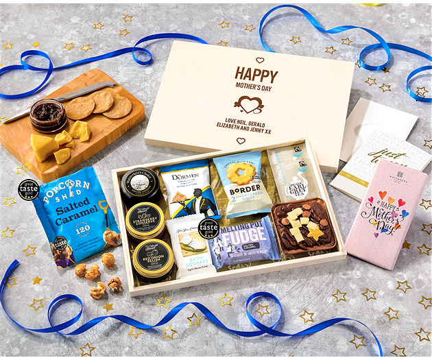 Mother's Day Biscuit, Cheese & Cake Tea Time Letterbox Hamper