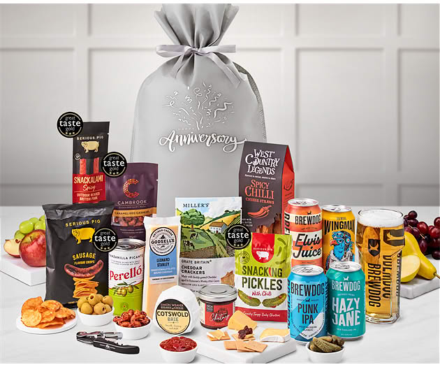 Anniversary Cotswold Craft Ale & Cheese Gift with Brewdog Beer Selection