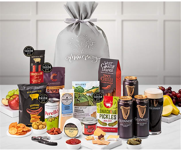 Anniversary Cotswold Craft Ale & Cheese Gift with Guinness Stout