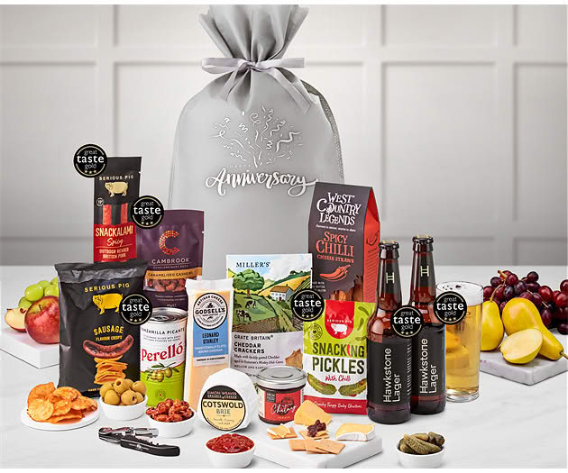Anniversary Cotswold Craft Ale & Cheese Gift with Hawkstone Lagers