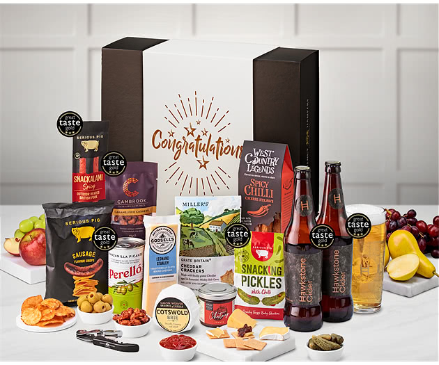 Congratulations Cotswold Cider & Cheese Box with Hawkstone Ciders