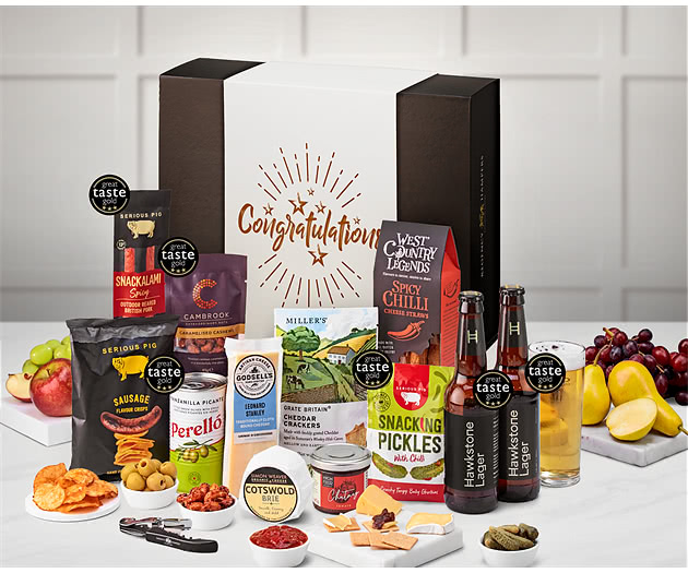 Congratulations Cotswold Craft Ale & Cheese Box with Hawkstone Lagers