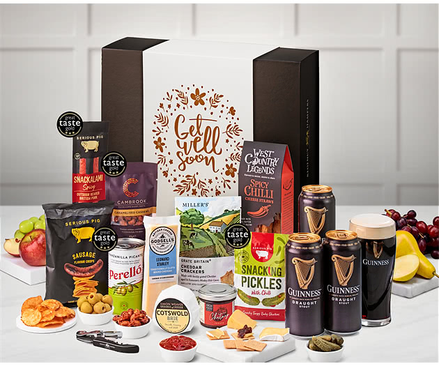 Get Well Soon Cotswold Craft Ale & Cheese Box with Guinness Stout