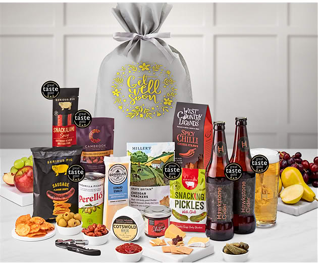 Get Well Soon Cotswold Cider & Cheese Gift with Hawkstone Ciders