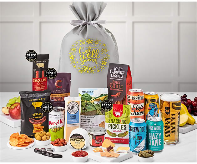 Get Well Soon Cotswold Craft Ale & Cheese Gift with Brewdog Beer Selection