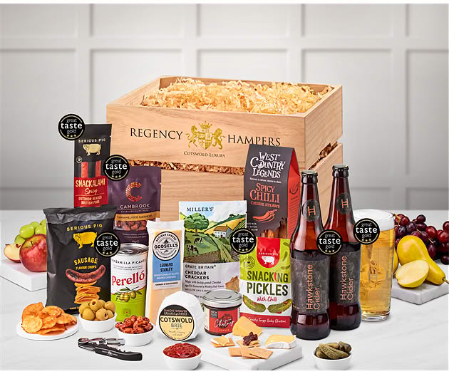 Great Teacher Cotswold Cider & Cheese Crate with Hawkstone Ciders