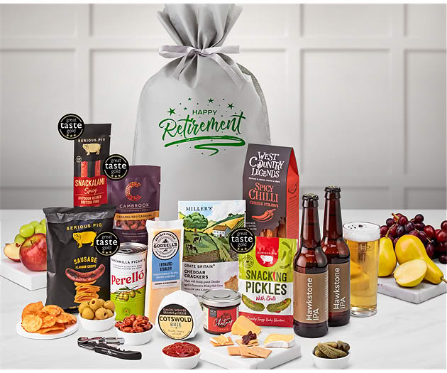 Retirement Cotswold Craft Ale & Cheese Gift with Hawkstone Ales