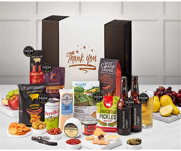 Thank You Cotswold Craft Ale & Cheese Box with Hawkstone Lagers