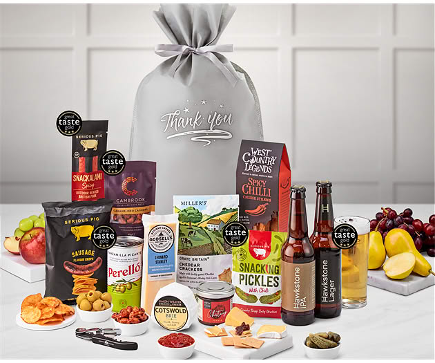 Thank You Cotswold Craft Ale & Cheese Gift with Hawkstone Beer Selection