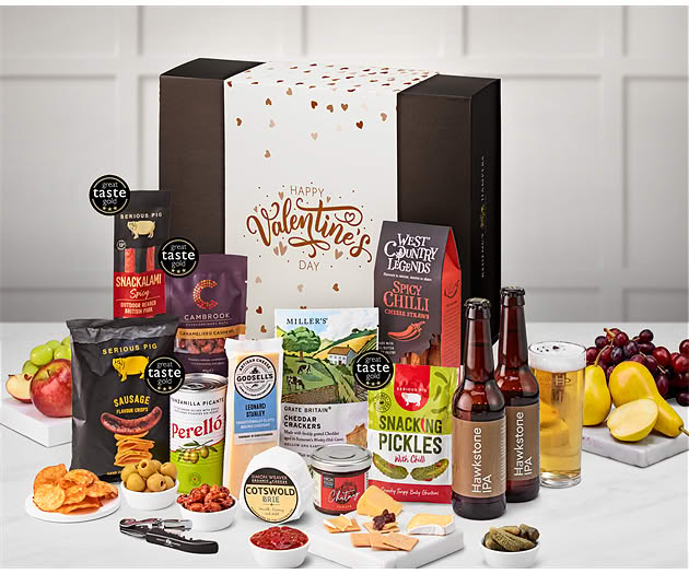 Valentine's Day Cotswold Craft Ale & Cheese Box with Hawkstone Ales