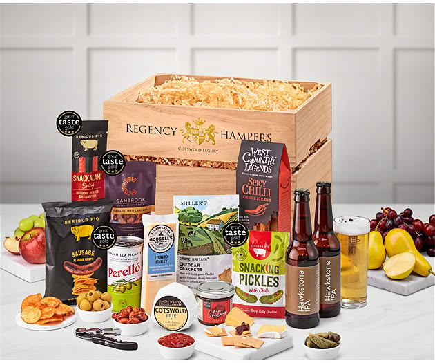Birthday For Her Cotswold Craft Ale & Cheese Crate with Hawkstone Ales