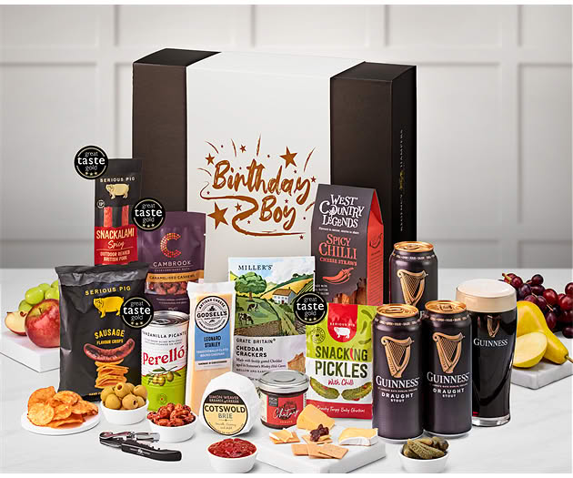 Birthday For Him Cotswold Craft Ale & Cheese Box with Guinness Stout