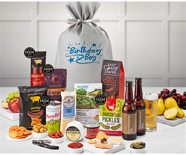 Birthday For Him Cotswold Craft Ale & Cheese Gift with Hawkstone Ales