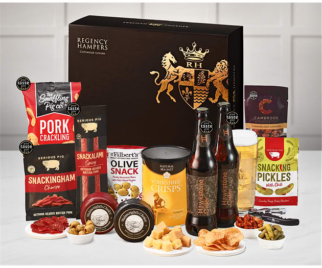 Good Luck Cheese & Pub Snacks Box with Hawkstone Ciders