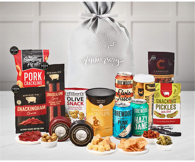 Anniversary Cheese & Pub Snacks Gift with Brewdog Beer Selection