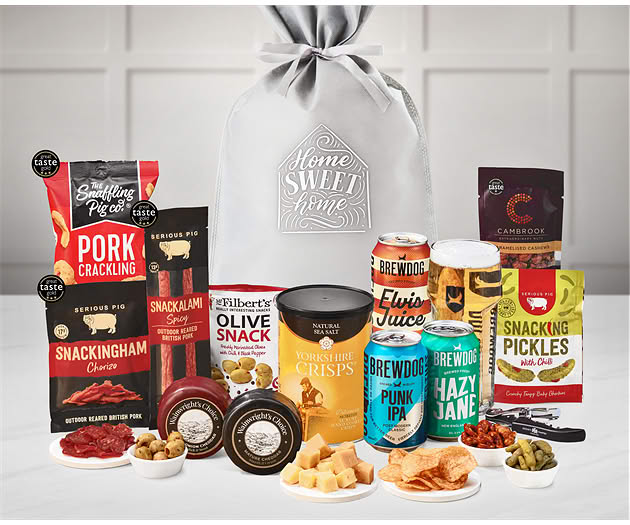 New Home Cheese & Pub Snacks Gift with Brewdog Beer Selection