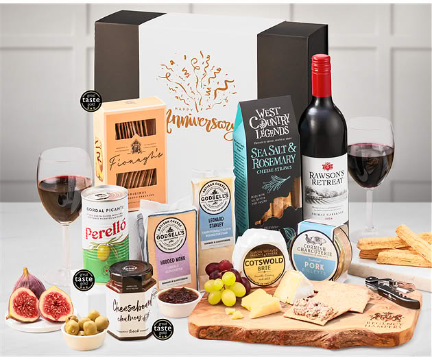 Anniversary Red Wine, Cheese & Rillette Box