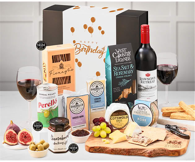 Birthday Red Wine, Cheese & Rillette Box