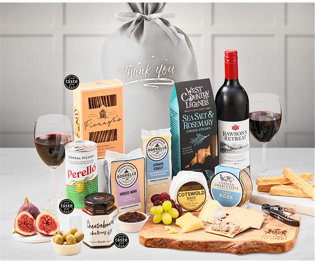 Thank You Red Wine, Cheese & Rillette Gift