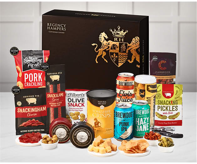 Cheese & Pub Snacks Box with Brewdog Beer Selection
