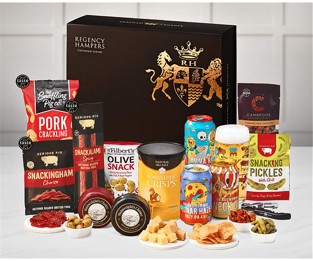 Cheese & Pub Snacks Box with Beavertown Ales