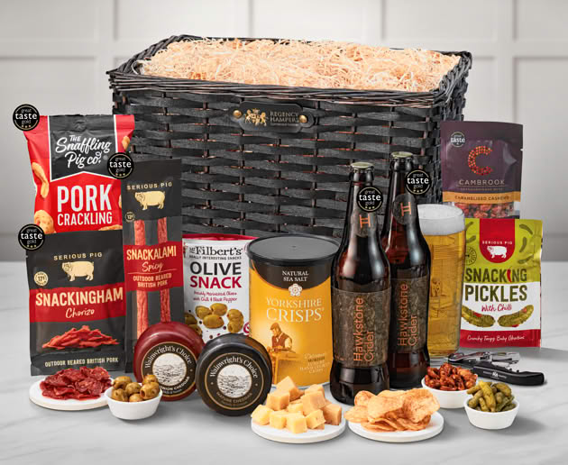Cheese & Pub Snacks Hamper with Hawkstone Ciders