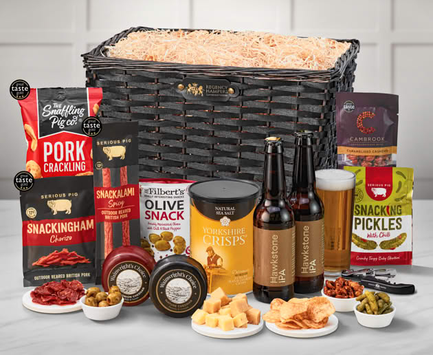 Cheese & Pub Snacks Hamper with Hawkstone Ales