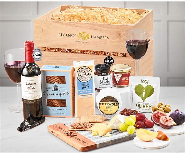 Thank You Essential Wine, Cheese & Pâte´ Crate with Red Wine