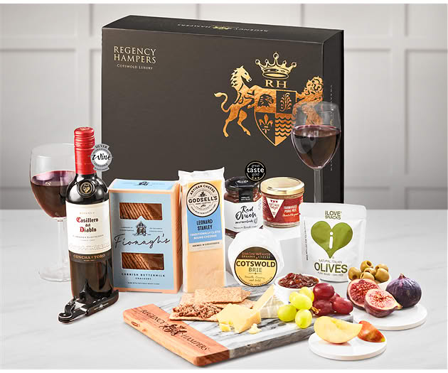 Essential Wine, Cheese & Pâte´ Box with Red Wine