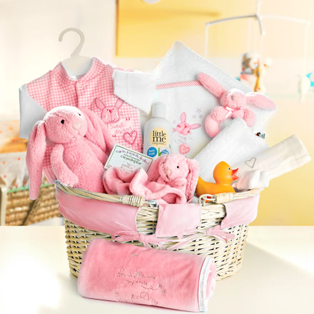 Gift Hamper Baby Cake Hamper PINK NAPPY CAKE PRAM BABY SHOWER GIFT