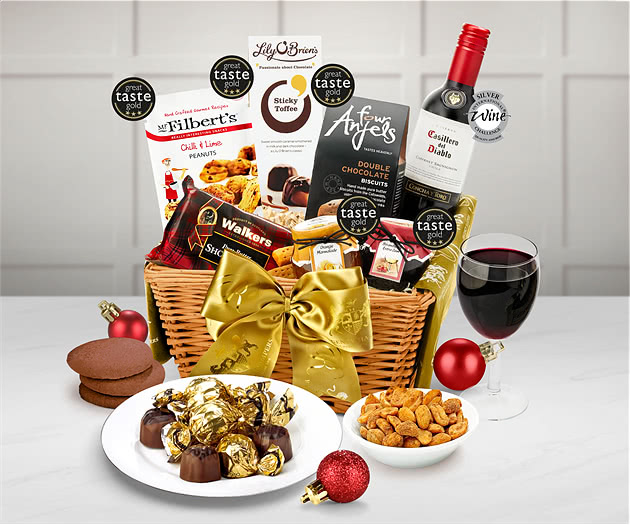 Festive Cheer Hamper With Red Wine