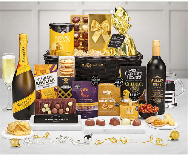 Festive Cracker Hamper With Sparkling Prosecco & Mulled Wine