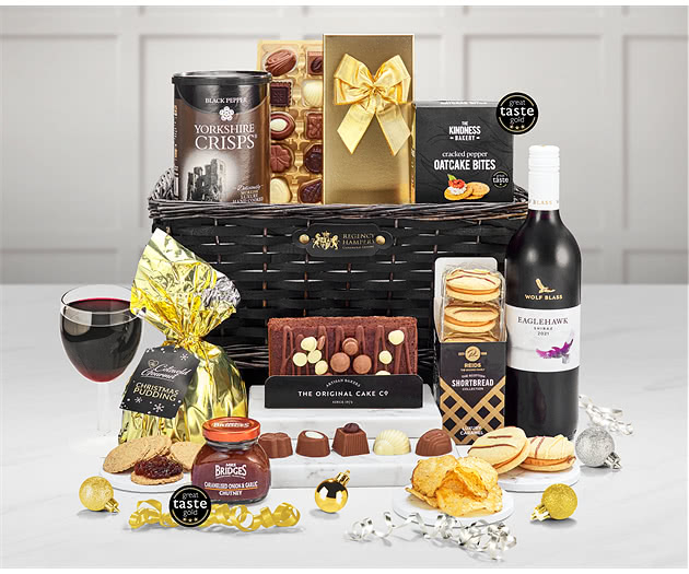 Yuletide Merriment Hamper With Red Wine
