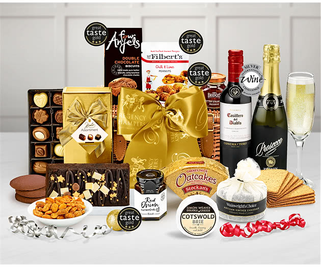 Christmas Eve Hamper With Sparkling Prosecco & Red Wine