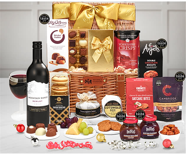 Season's Selection Hamper With Red Wine