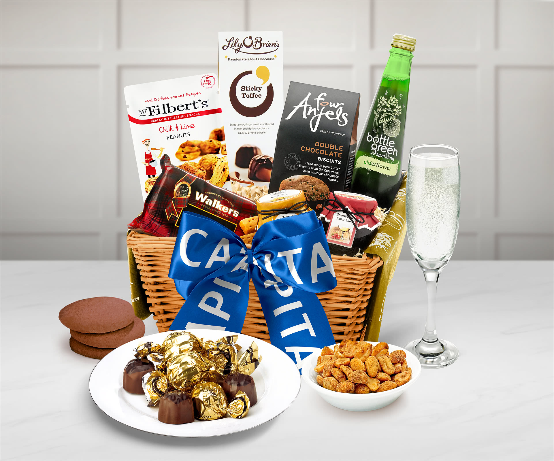 Corporate Branded Christmas Hamper with Alcohol-free Presse