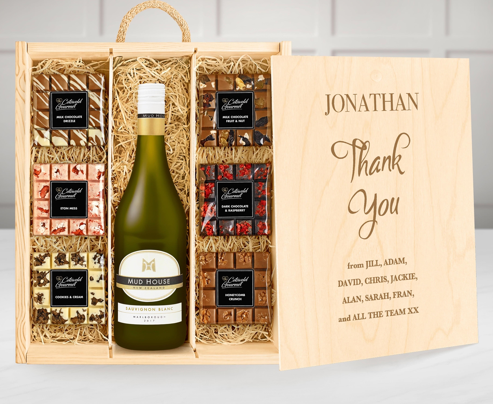 Large Personalised Chocolate Tasting Experience With White Wine